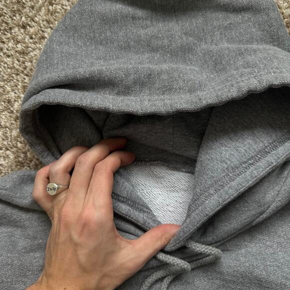 Grey Blank Los Angeles Apparel Hoodie Pullover Sweatshirt - Picture 6 of 6